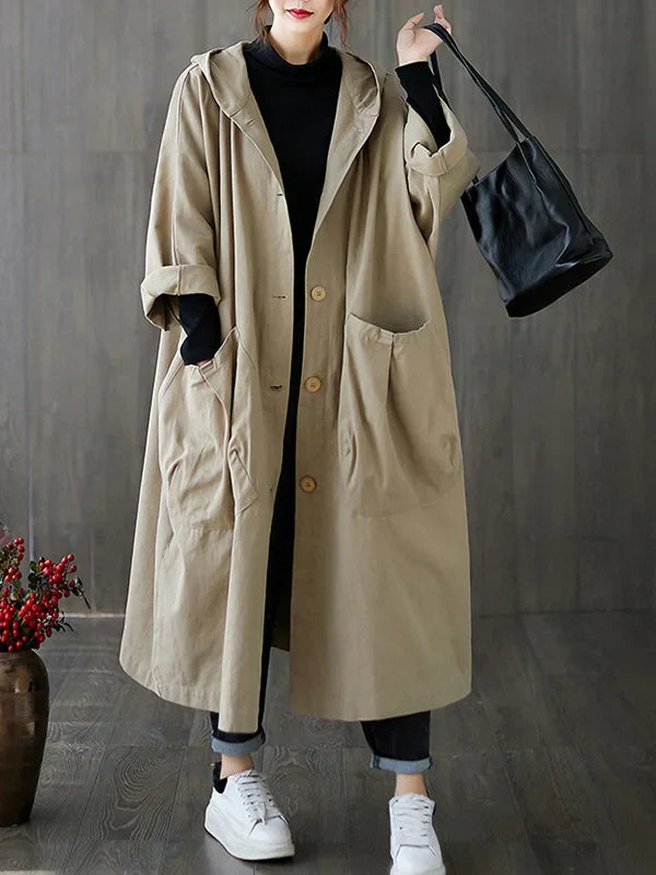 Langer Wasserdichter Trenchcoat