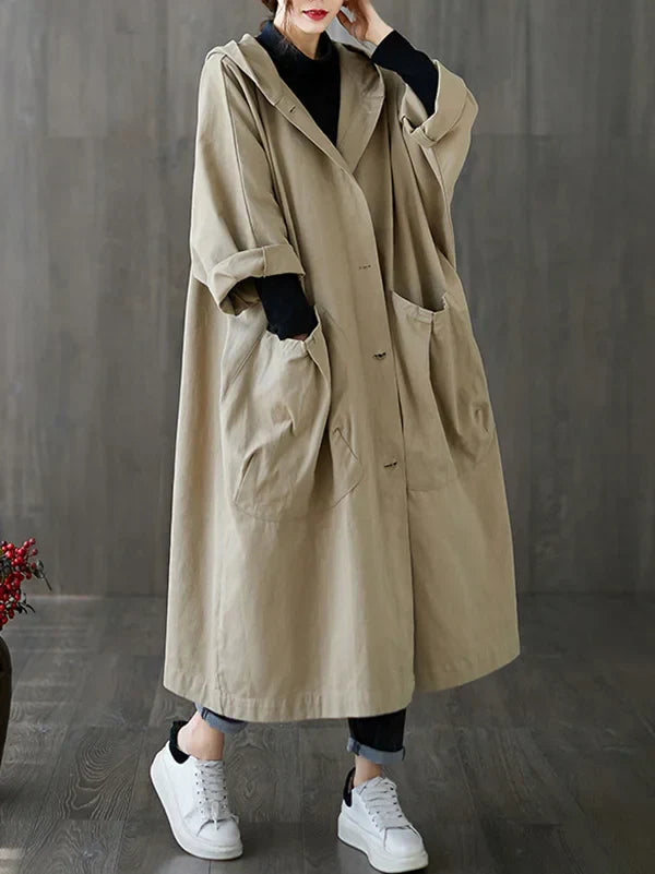 Langer Wasserdichter Trenchcoat