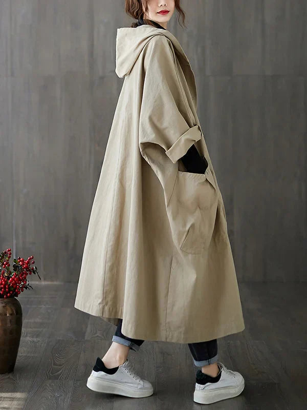 Langer Wasserdichter Trenchcoat