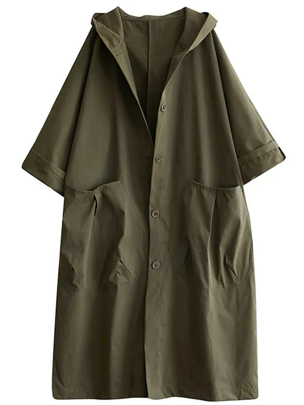 Langer Wasserdichter Trenchcoat