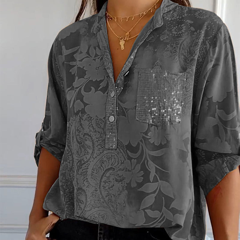 Elegantes V-Ausschnitt Kleid