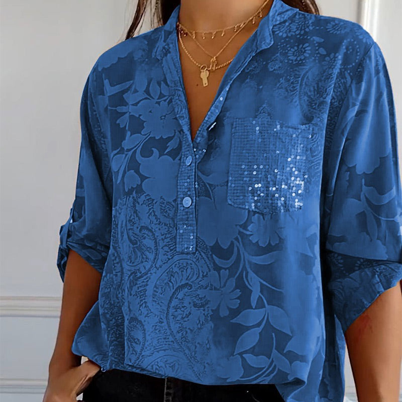 Elegantes V-Ausschnitt Kleid