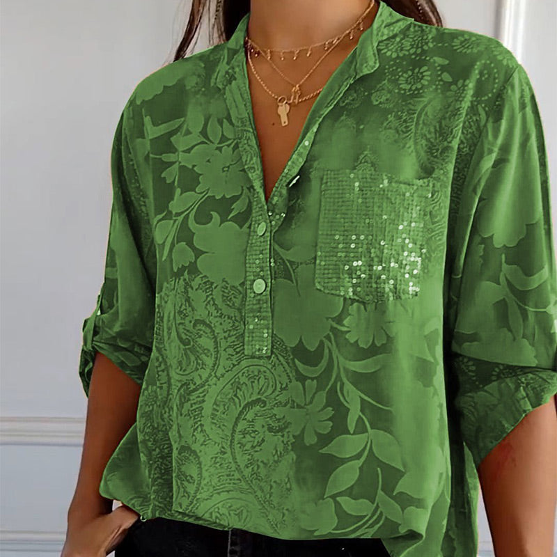 Elegantes V-Ausschnitt Kleid