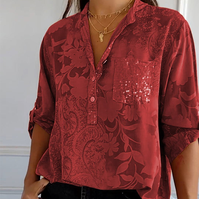 Elegantes V-Ausschnitt Kleid