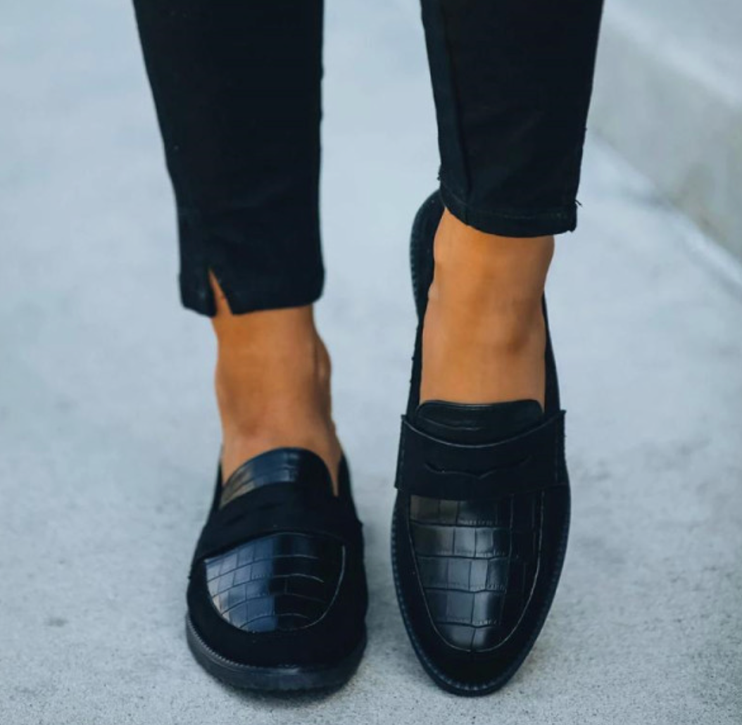 Elegante Damen Slipper aus Leder