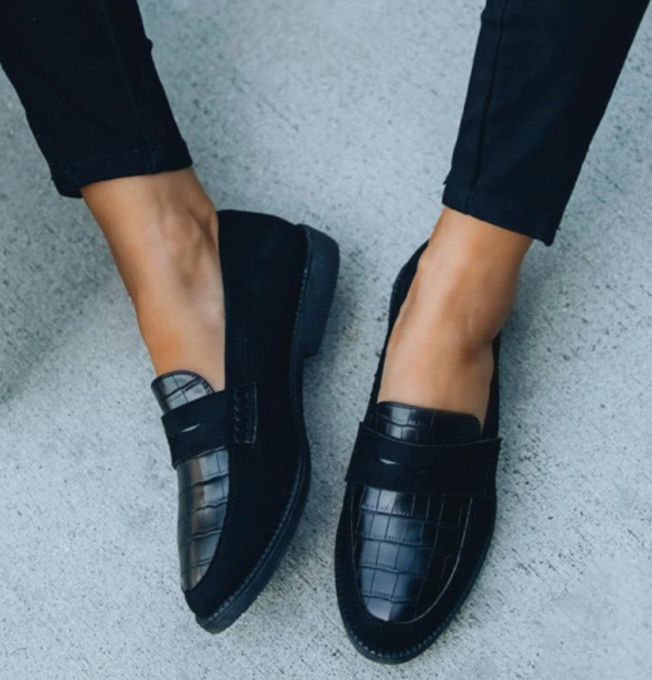Elegante Damen Slipper aus Leder