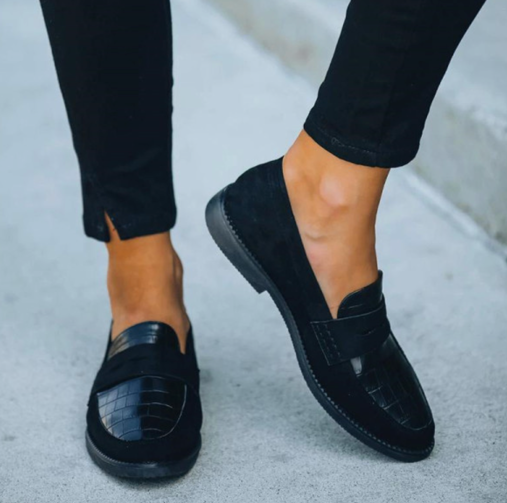 Elegante Damen Slipper aus Leder