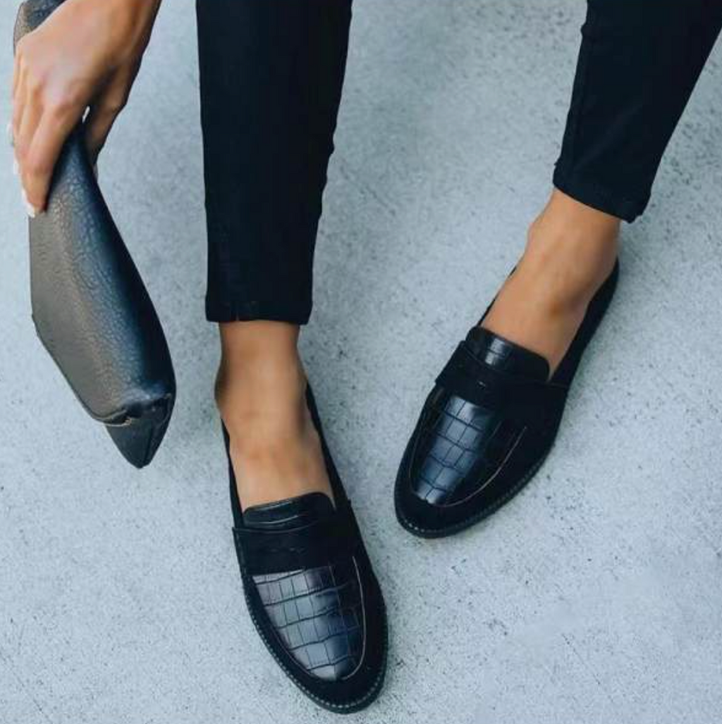 Elegante Damen Slipper aus Leder