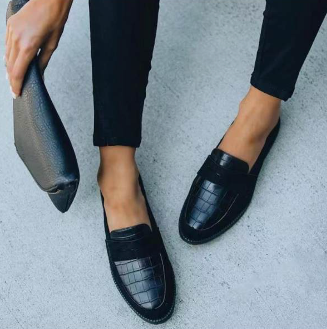 Elegante Damen Slipper aus Leder