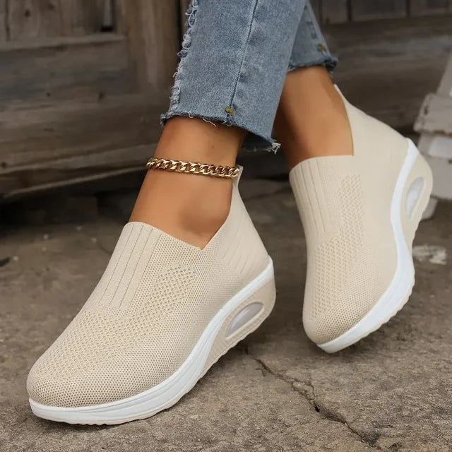 Damen Orthopädische Sneaker: Atmungsaktiv, Rutschfest & mit Luftpolster