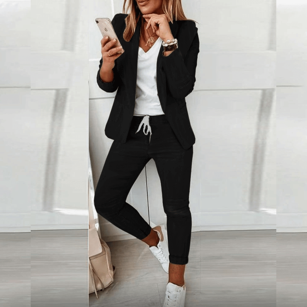 Elegantes Damen Blazer-Hosen Set