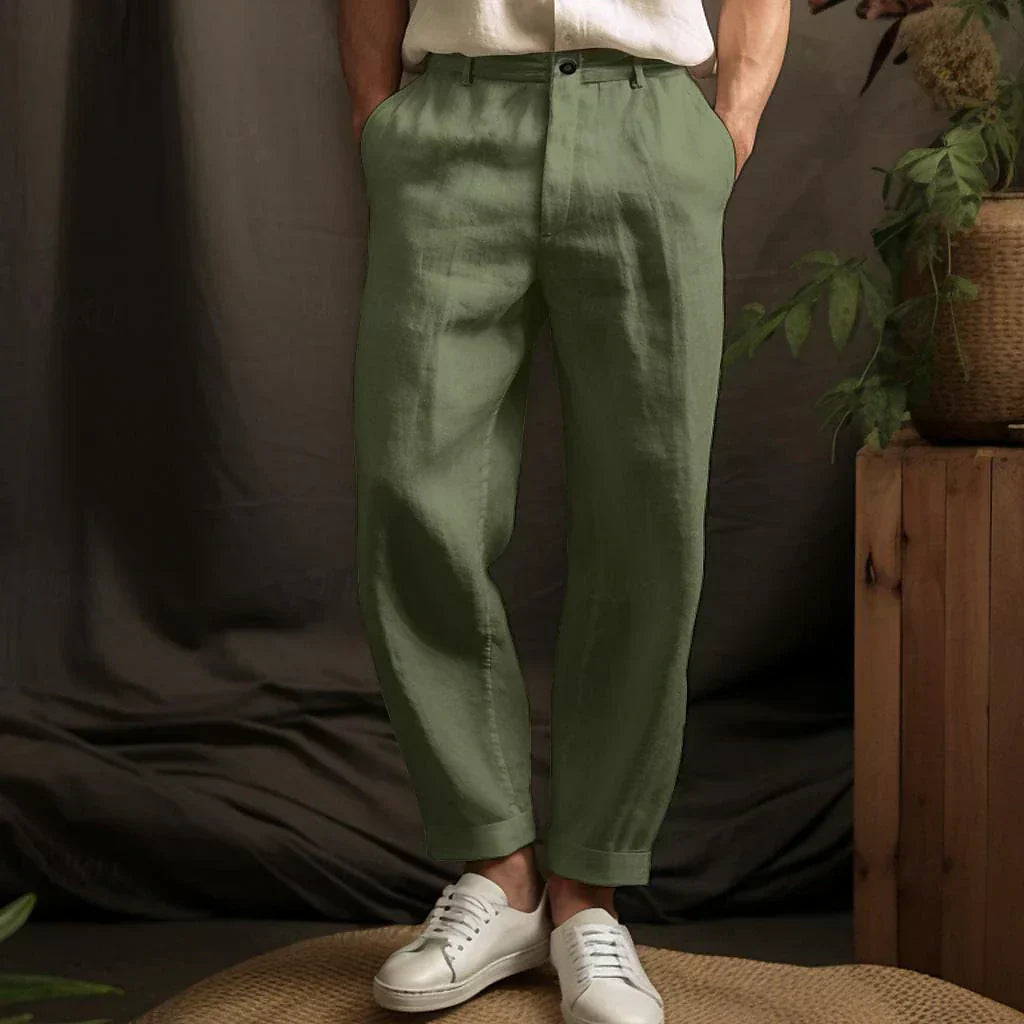 Herren Leinenhose: Luftige Sommerhose mit Regular Fit