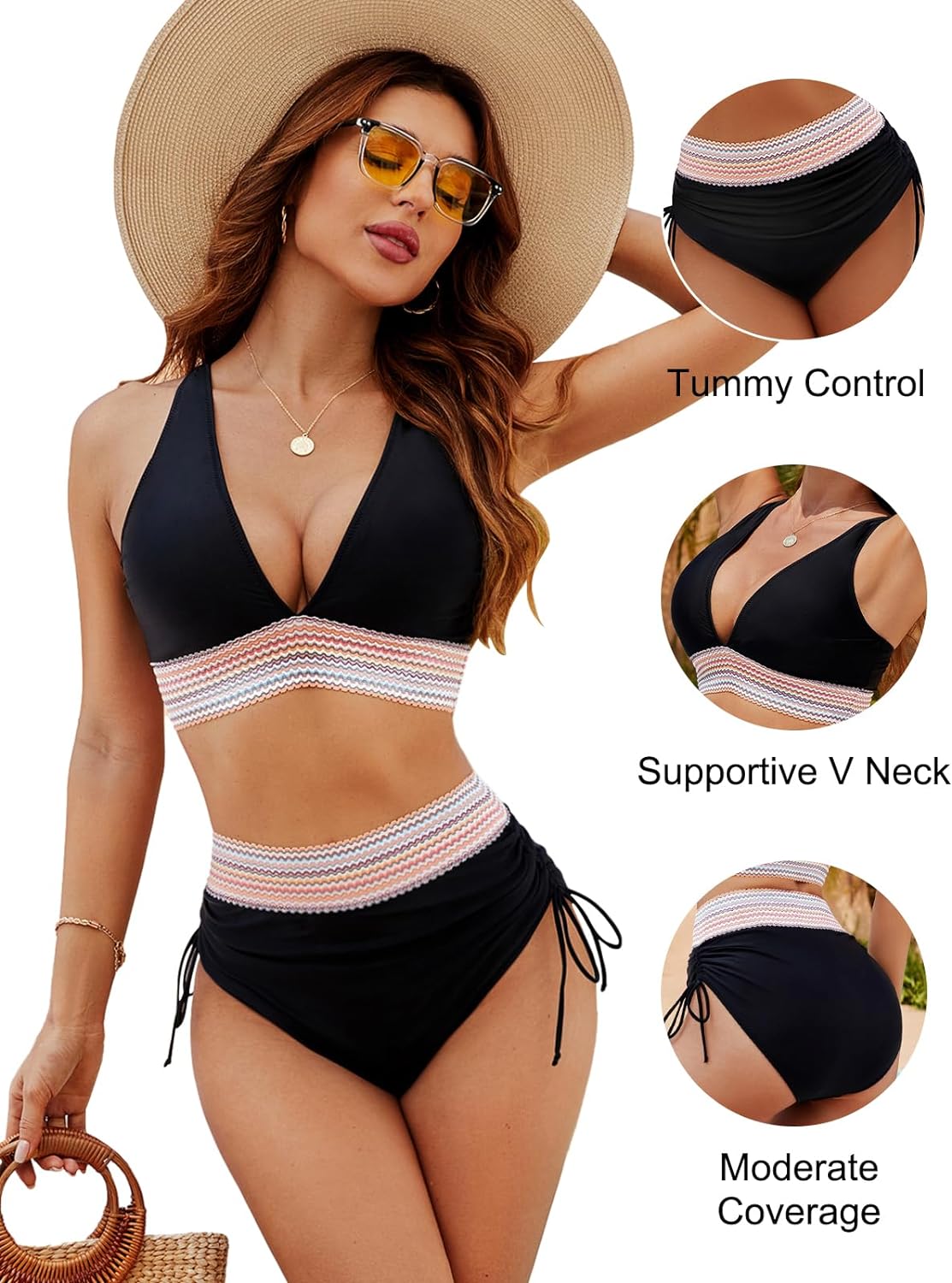 Bikini mit Bauchweg-Effekt & Push-up