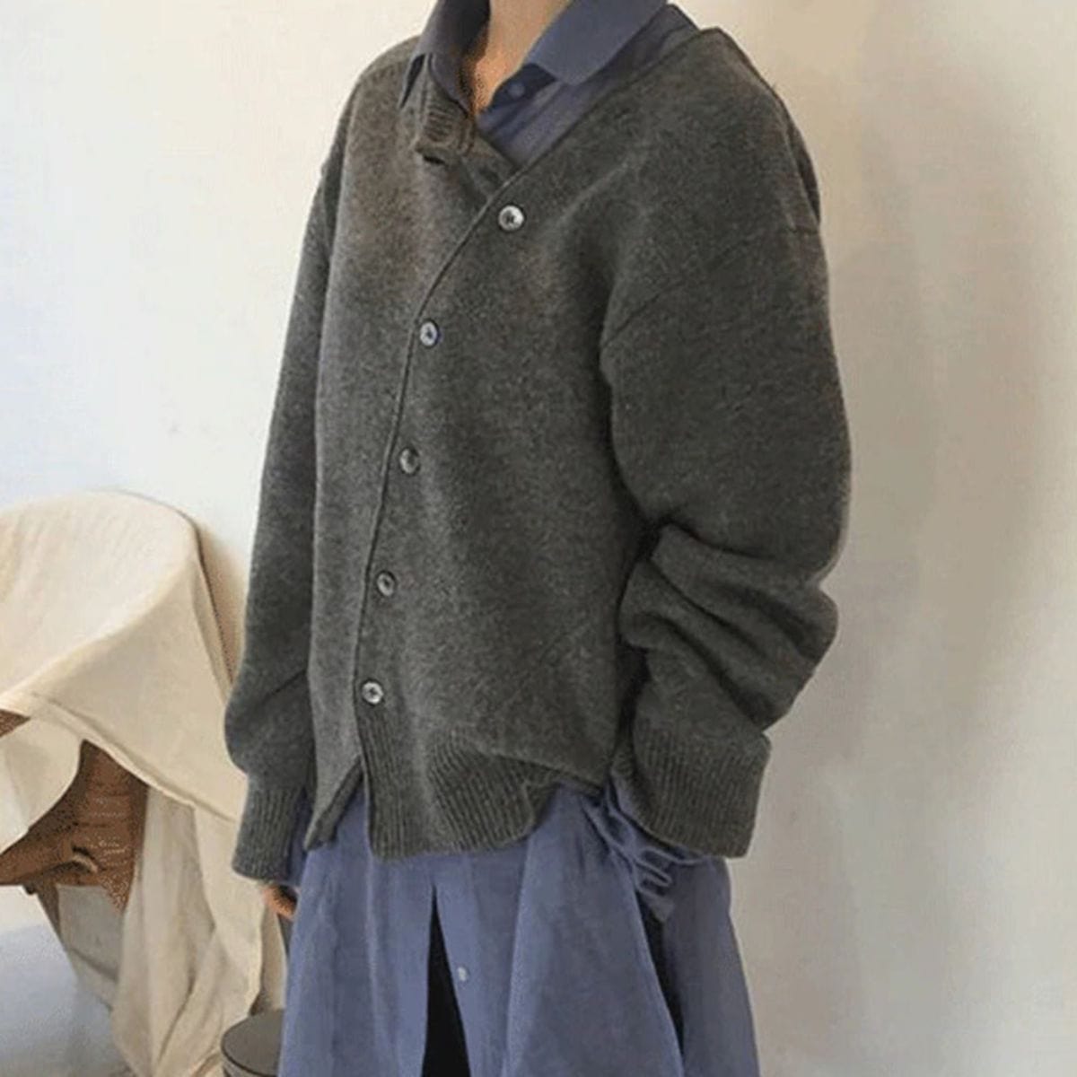 Kaschmirjacke mit Knöpfen