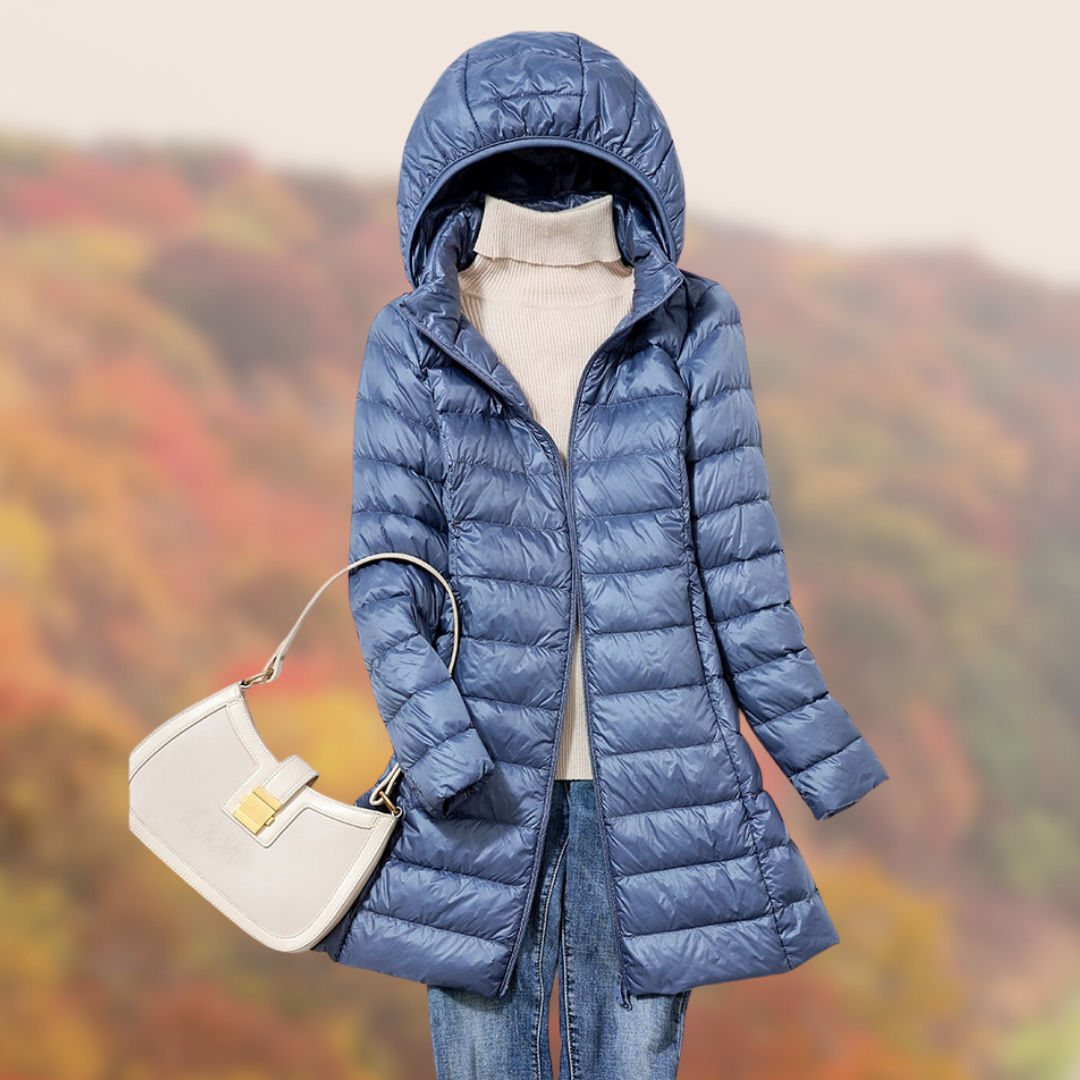 Ultraleichte Damen Daunenjacke mit Kapuze
