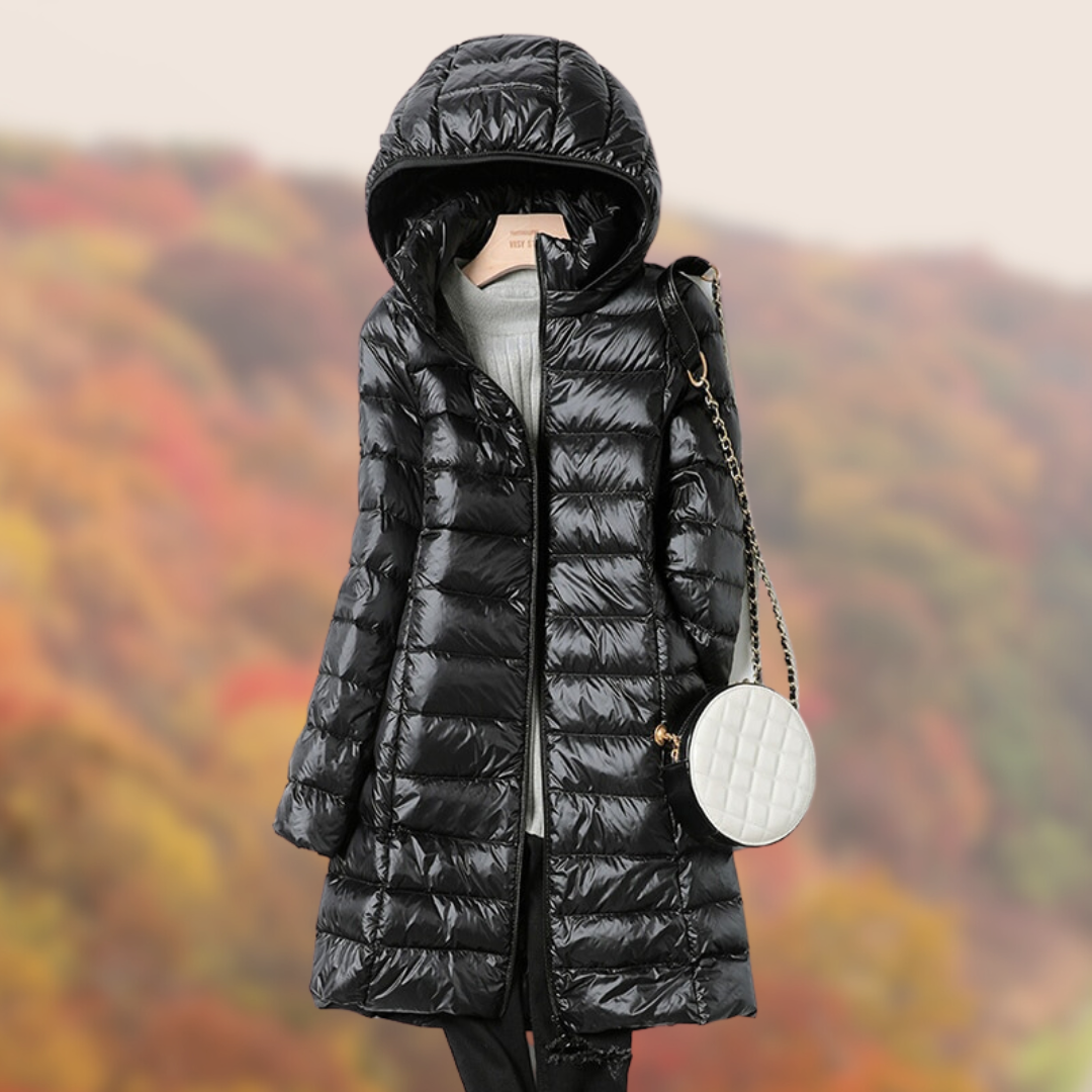 Ultraleichte Damen Daunenjacke mit Kapuze
