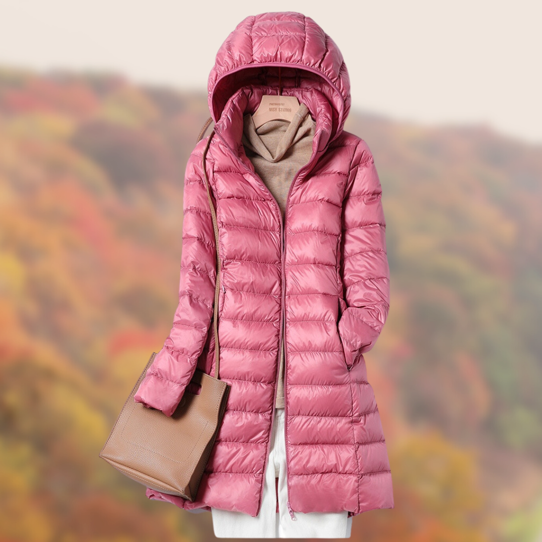 Ultraleichte Damen Daunenjacke mit Kapuze