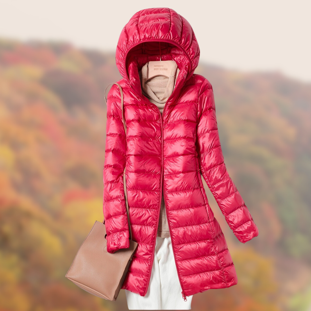 Ultraleichte Damen Daunenjacke mit Kapuze