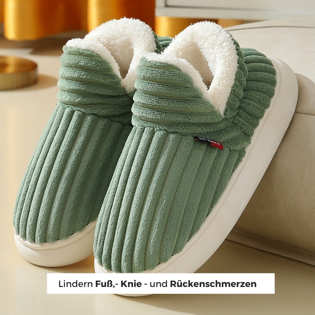 Warme Hausschuhe mit dicker Sohle