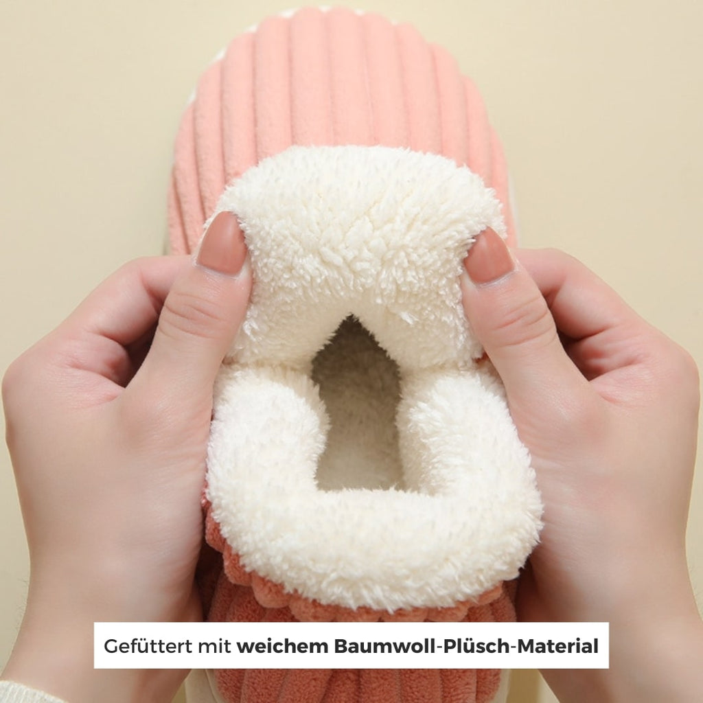 Warme Hausschuhe mit dicker Sohle