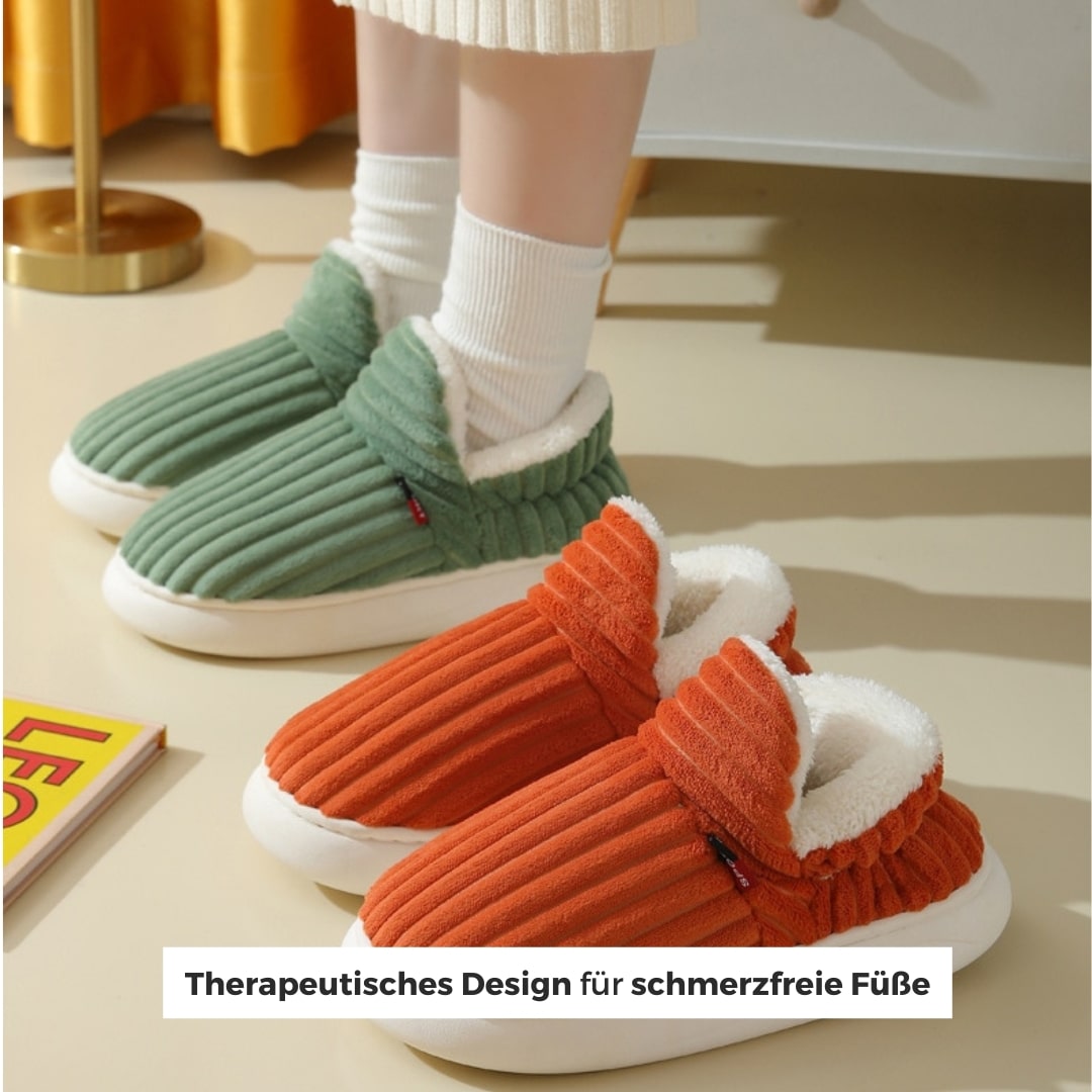 Warme Hausschuhe mit dicker Sohle