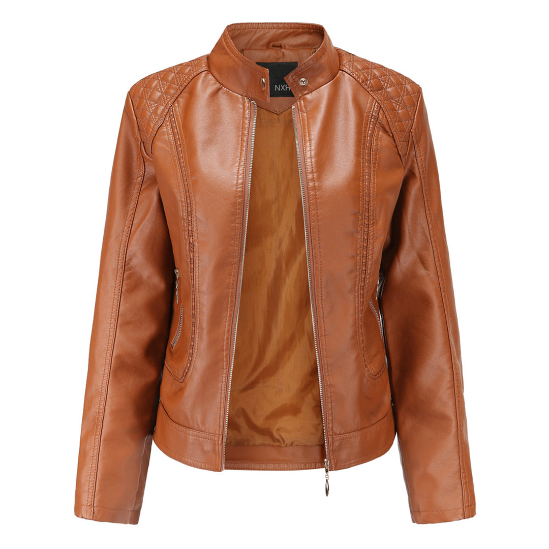 Elegante Damen Lederjacke