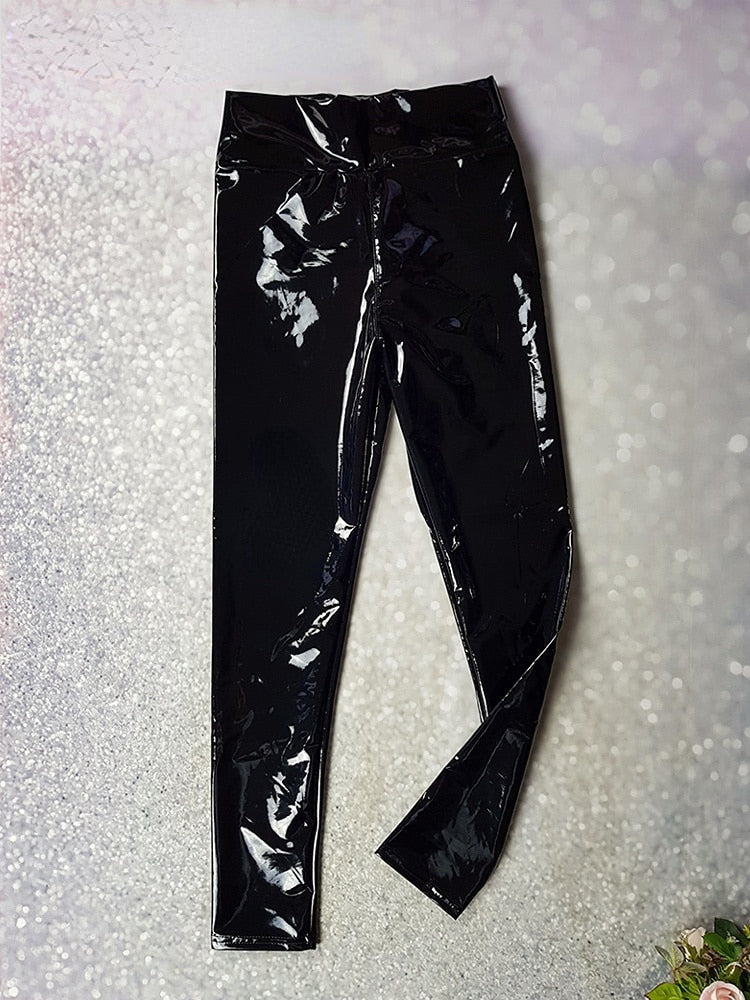 Kunstleder Leggings - Hochwertig & Knöchellang
