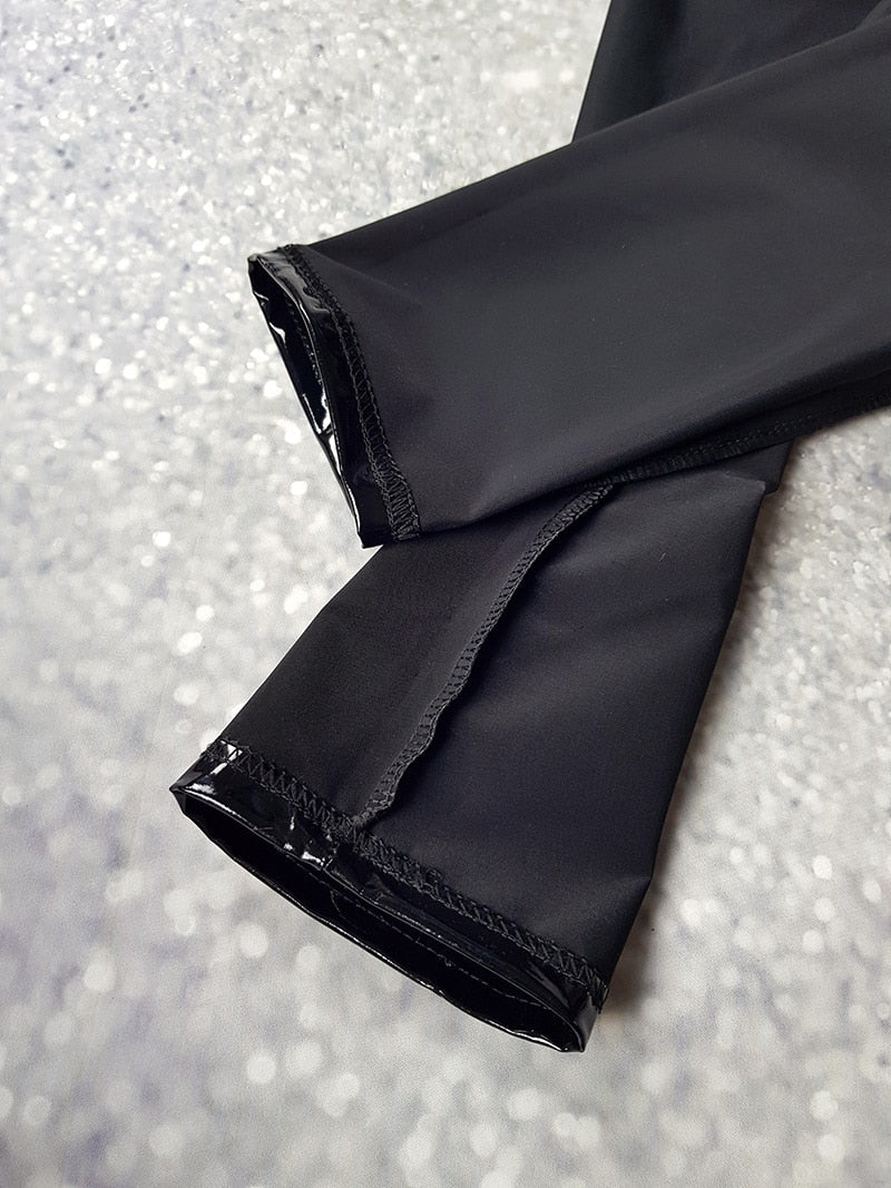 Kunstleder Leggings - Hochwertig & Knöchellang