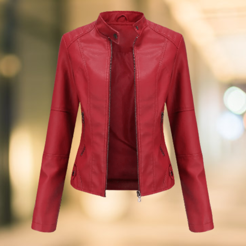 Lederjacke Damen mit Stehkragen