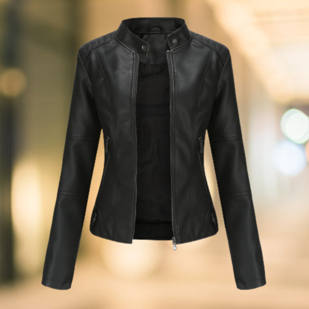 Lederjacke Damen mit Stehkragen