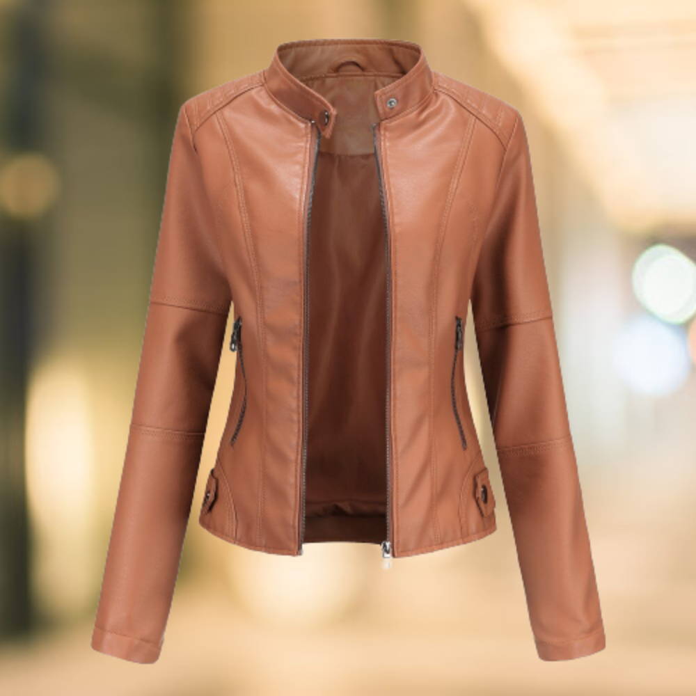 Lederjacke Damen mit Stehkragen