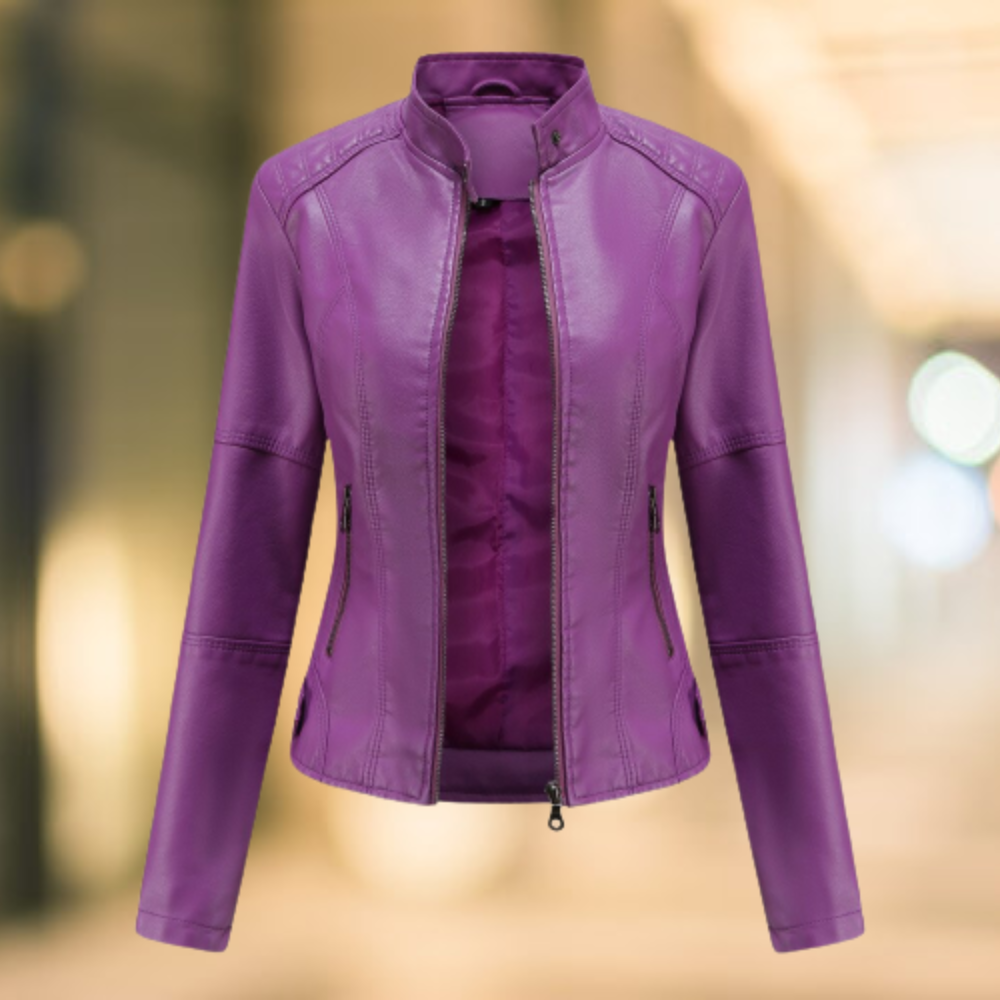 Lederjacke Damen mit Stehkragen