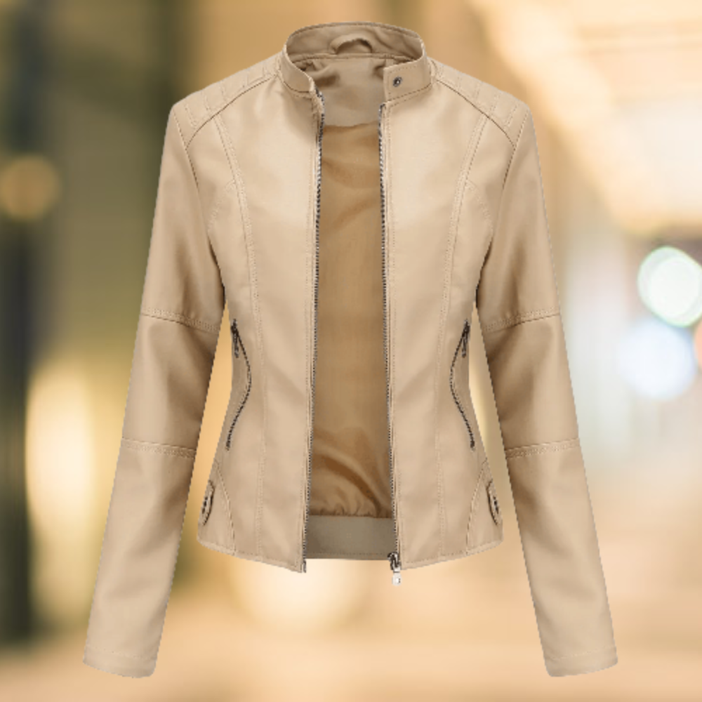 Lederjacke Damen mit Stehkragen