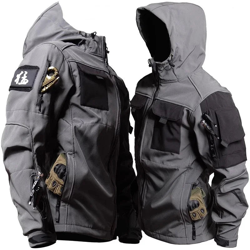 Wasserdichter Thermoanzug Herren mit mehreren Taschen