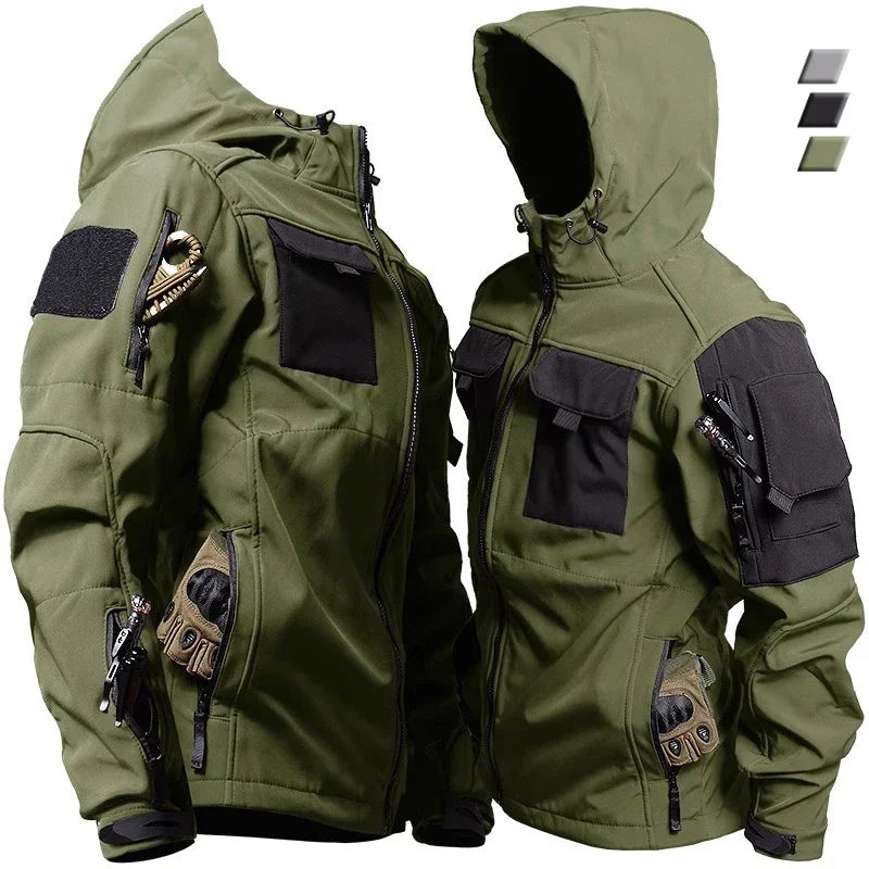 Wasserdichter Thermoanzug Herren mit mehreren Taschen