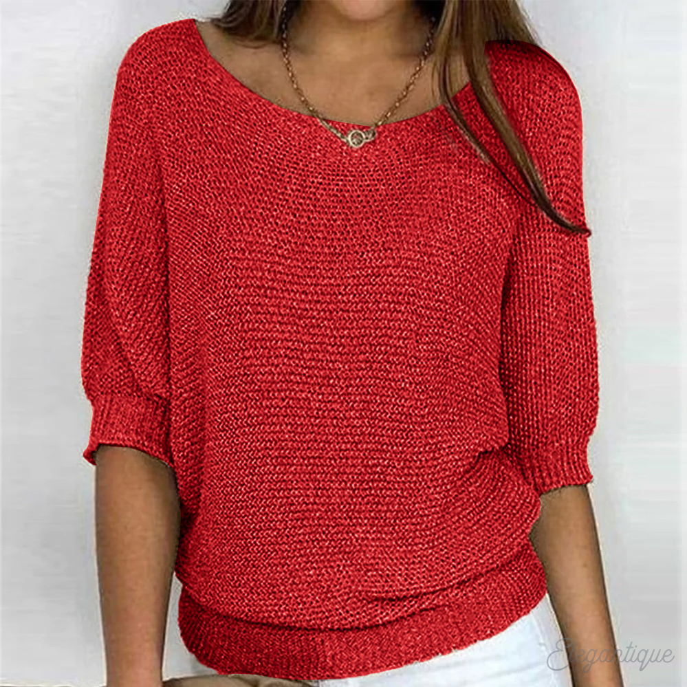 Sommerpullover Damen Langarm Luftig