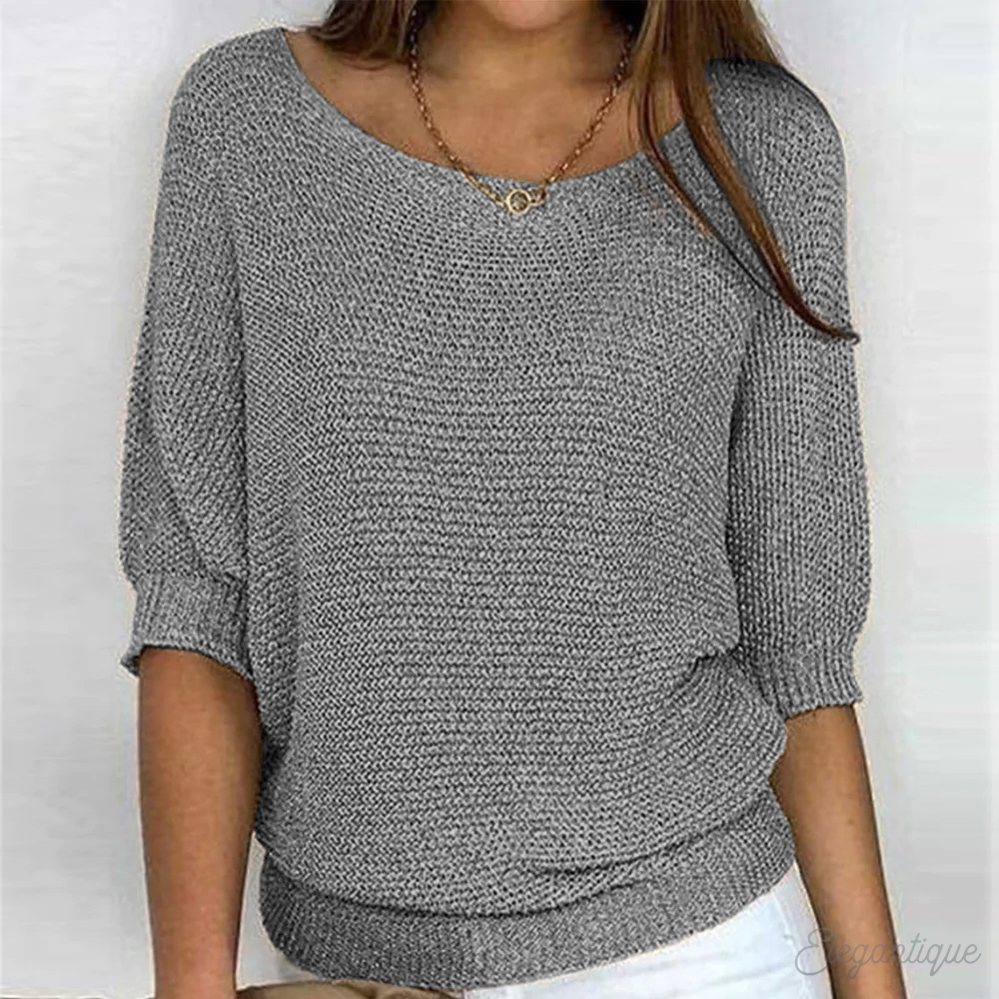 Sommerpullover Damen Langarm Luftig