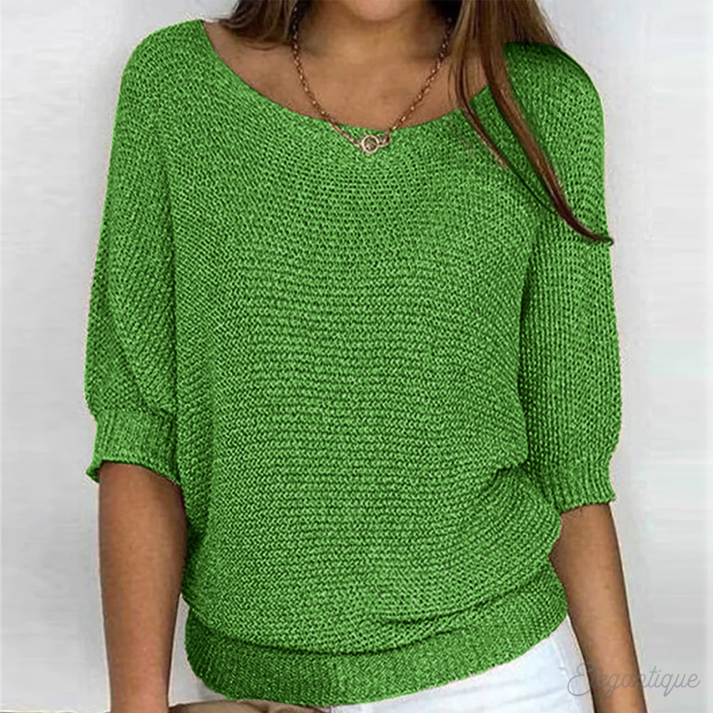 Sommerpullover Damen Langarm Luftig