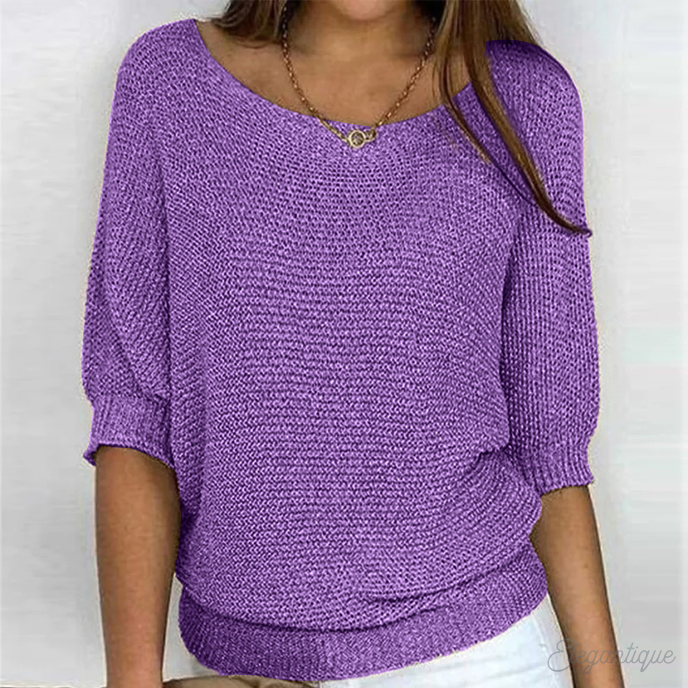 Sommerpullover Damen Langarm Luftig