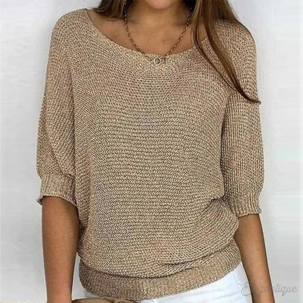 Sommerpullover Damen Langarm Luftig