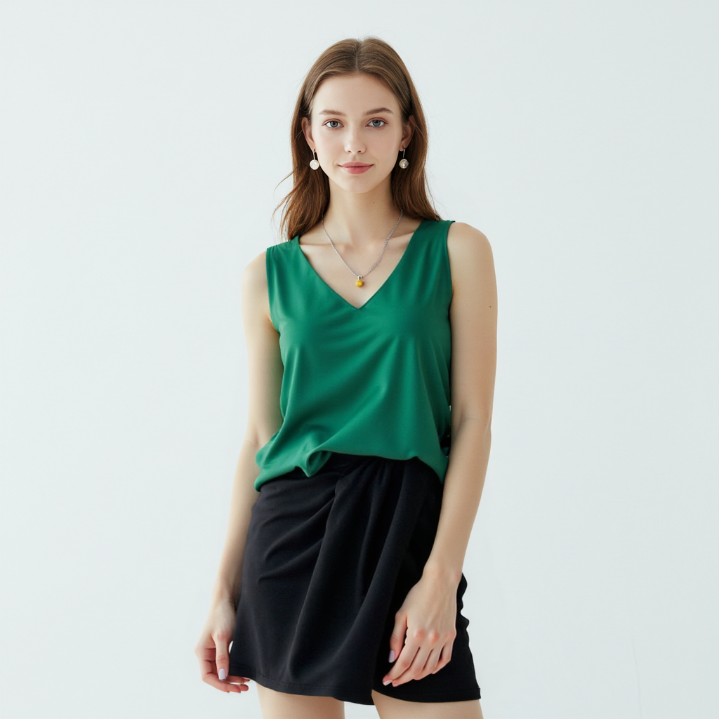 Damen Tanktop Seidig Weich Vielseitig