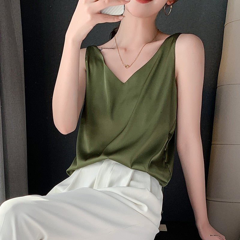 Damen Tanktop Seidig Weich Vielseitig