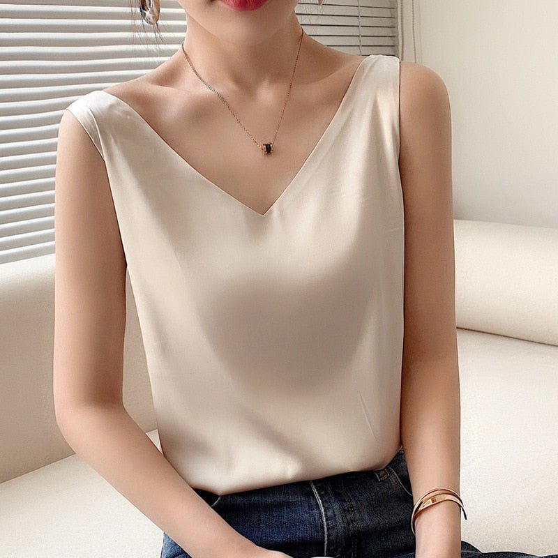 Damen Tanktop Seidig Weich Vielseitig