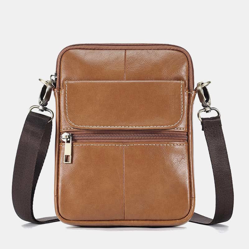 Herren Umhängetasche aus Echtleder - Klein & Elegant