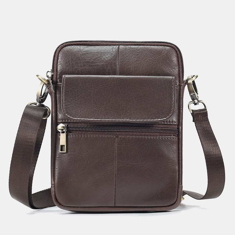Herren Umhängetasche aus Echtleder - Klein & Elegant