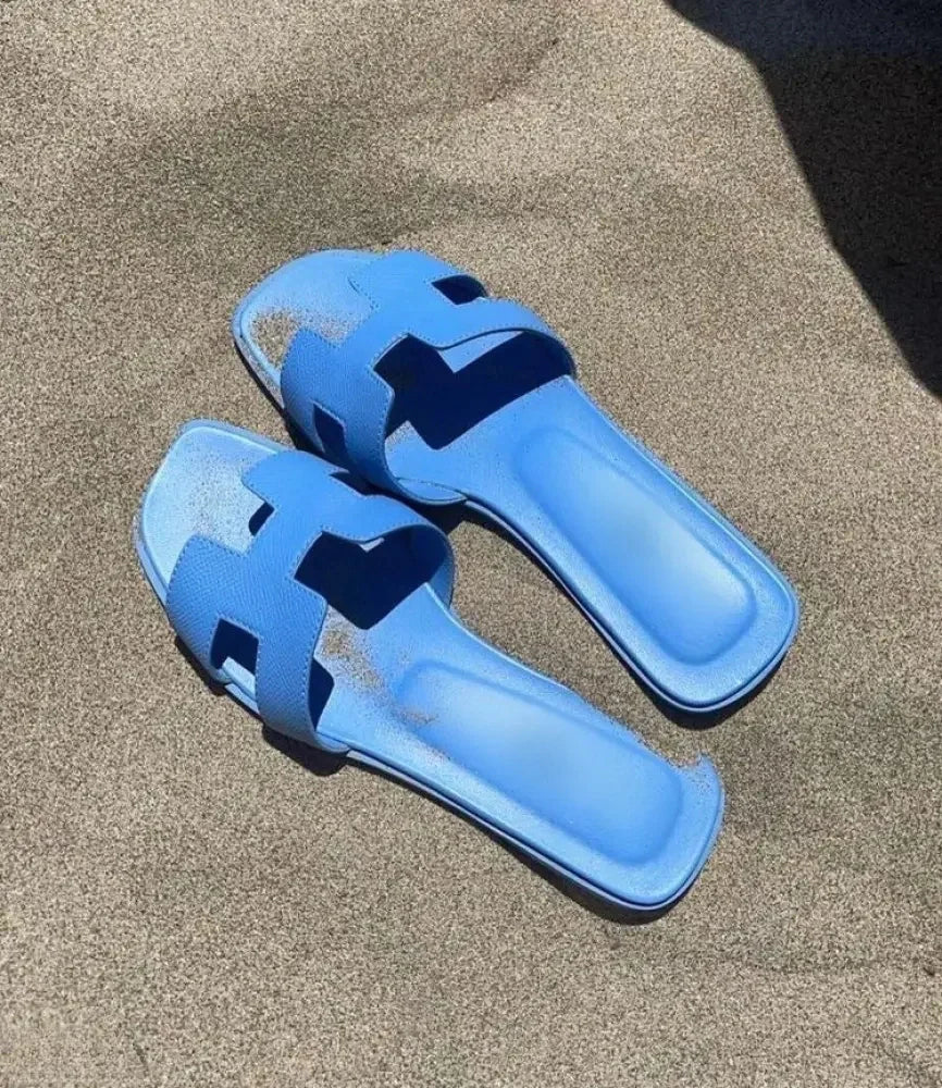 Trendige Leder-Sandalen mit H-Profil