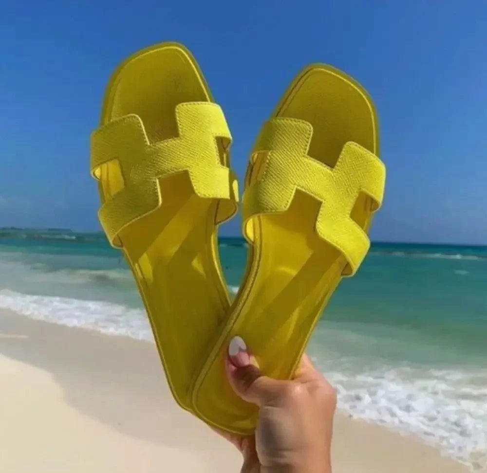 Trendige Leder-Sandalen mit H-Profil