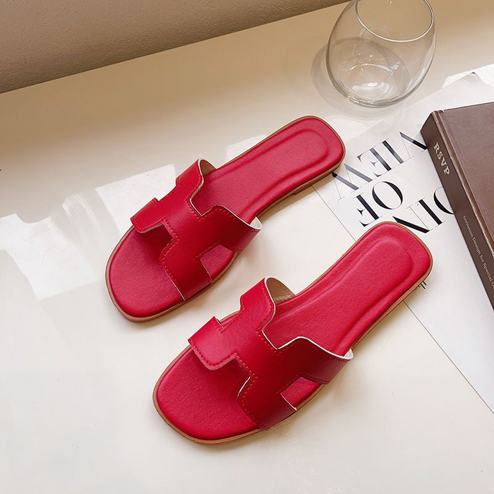 Trendige Leder-Sandalen mit H-Profil