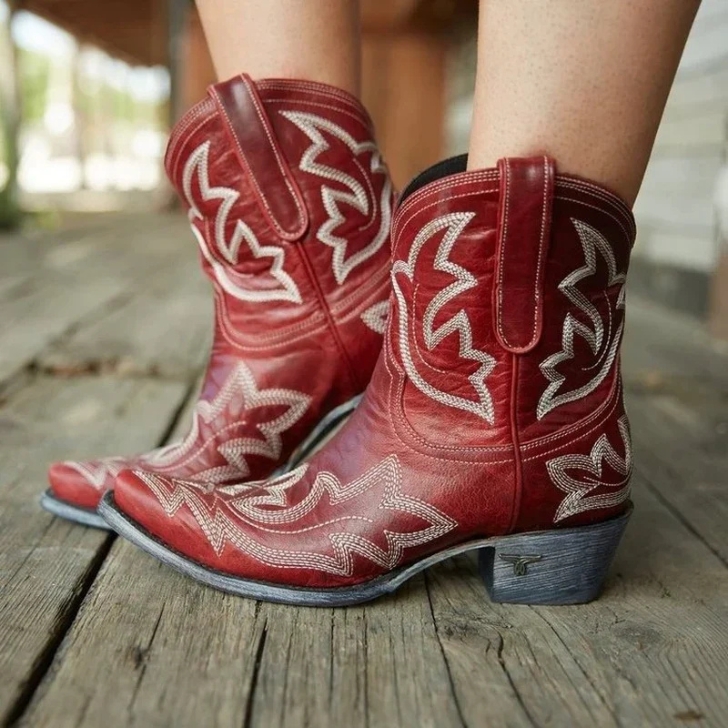 Damen Western-Cowboystiefel Braun