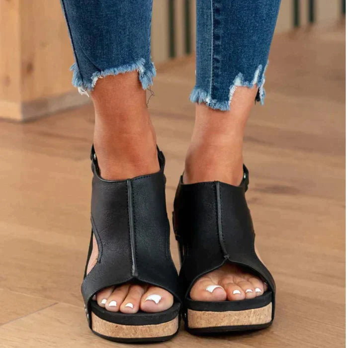 Komfortable Keilsandalen Damen - Elegantes Design & hochwertiges Kunstleder